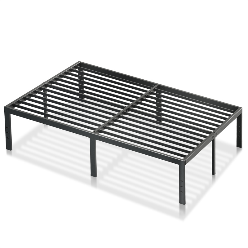 Title 3, Cadre de lit en fer classique avec rangement so...