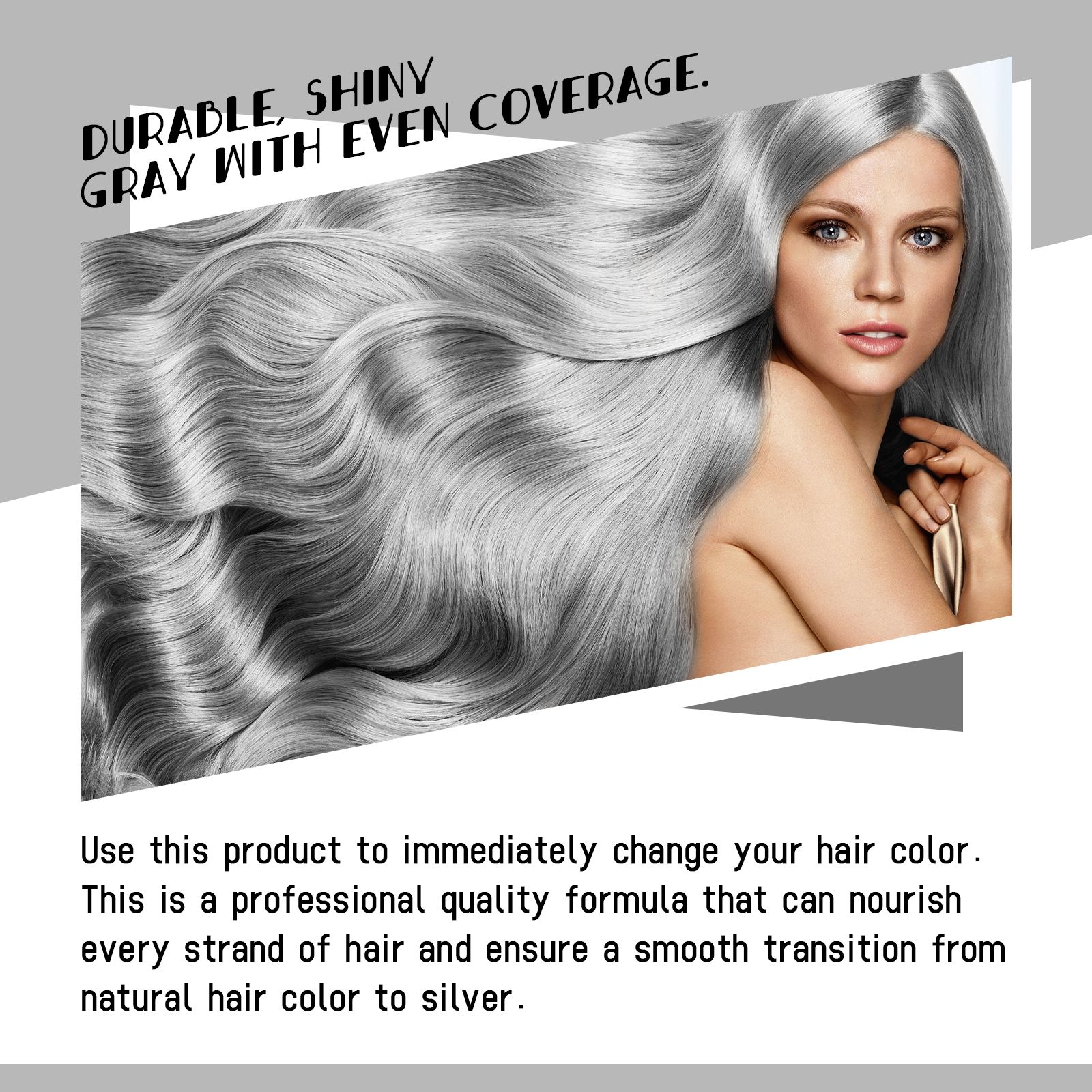 EELHOE Gray Hair Cream Natural Color Long Lasting No Damage Easy To Clean Tide Hairdresser