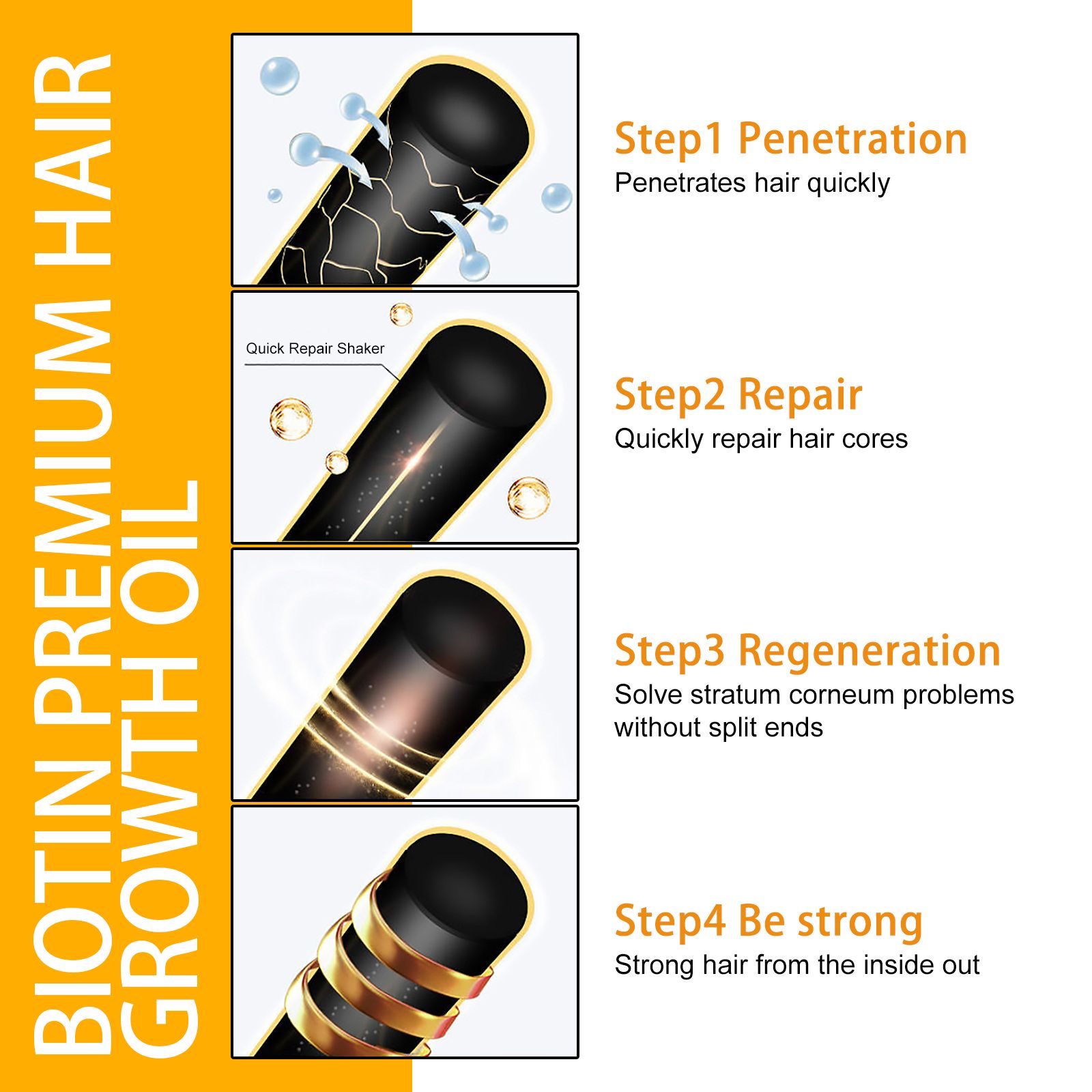Natural Biotin Hair Oil – Restore Shine, Strength & Hair Elasticity
