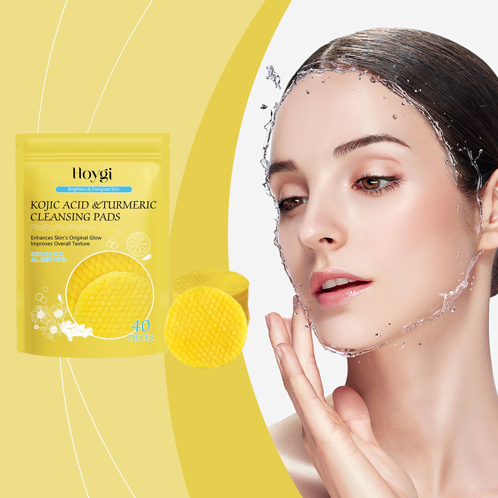 Exfoliating cleansing pad for deep pore cleansing and oil balance