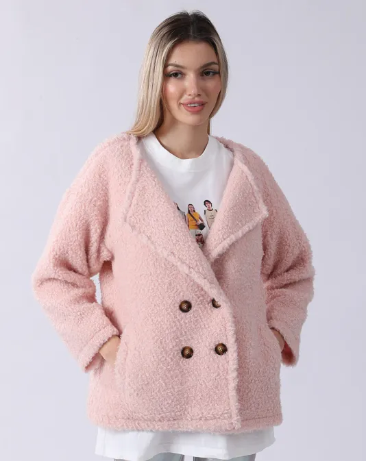 Women's Plush Jacket Pink - Shop at LoveMi