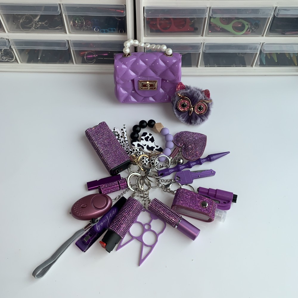 Perple Lightning Keychain  Shiny 16pcs Keychain Set