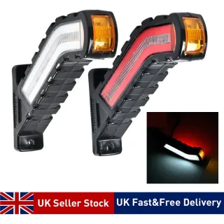 2X 30 Led Side Outline Stalk Marker Light Trailer Truck 12v 24v Amber Red White.