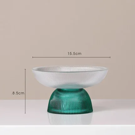 Pet Cat Bowl Neck Guard High Foot Large Diameter Glass Material Blue Green - Shop at LoveMi