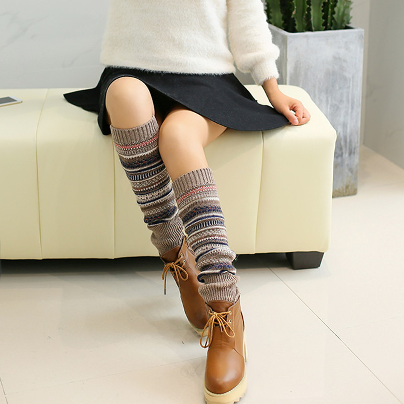 Title 6, Vintage Colorful Striped Fashion Pile Socks for...