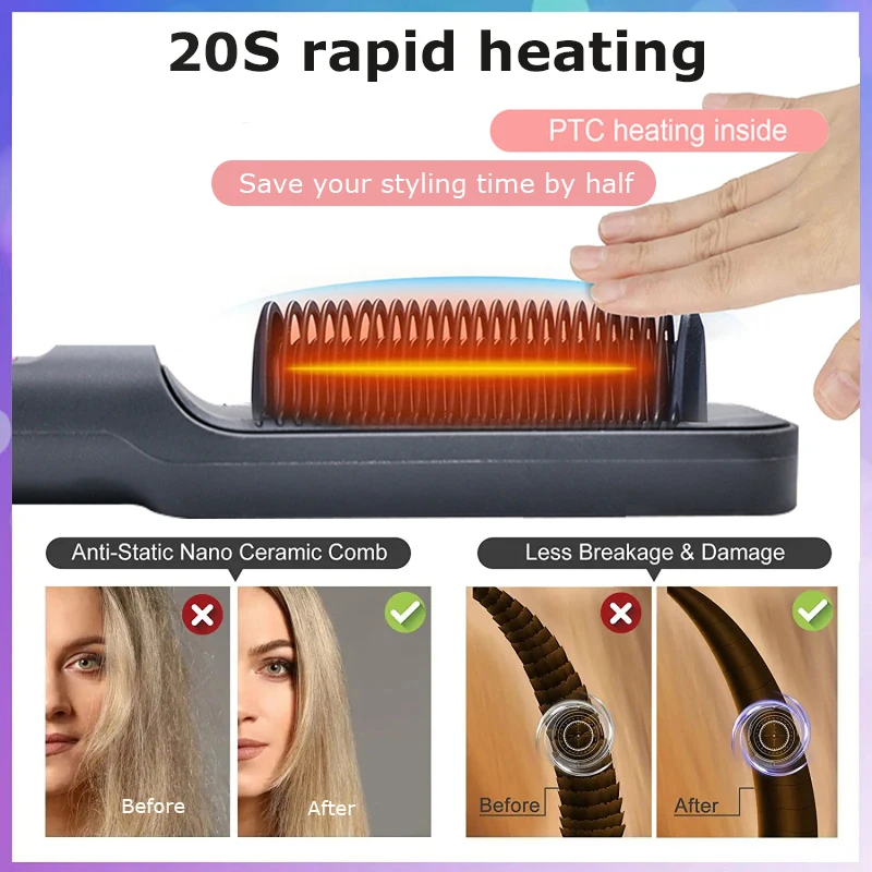 Title 7, Electric Hot Comb Multifunctional Straight Hair...