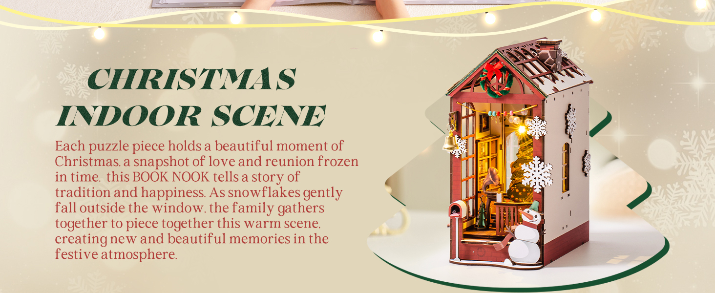 Title 5, ROBOTIME DIY Christmas Dollhouse Wood Kit Book ...