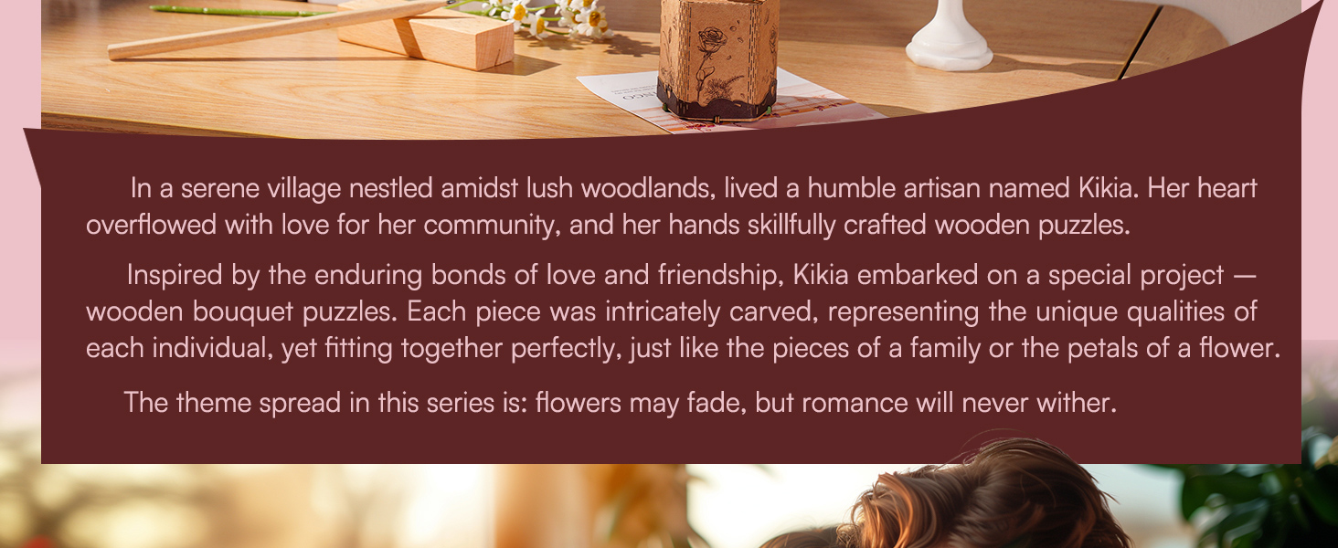 Title 4, ROBOTIME 3D slagalice Cveće Drveni modeli za od...