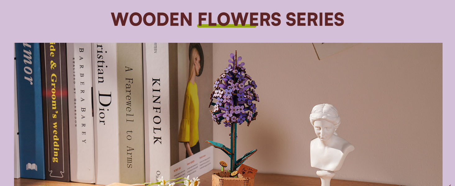 Title 1, ROBOTIME 3D Holzpuzzle Blumen Modellbausätze fü...