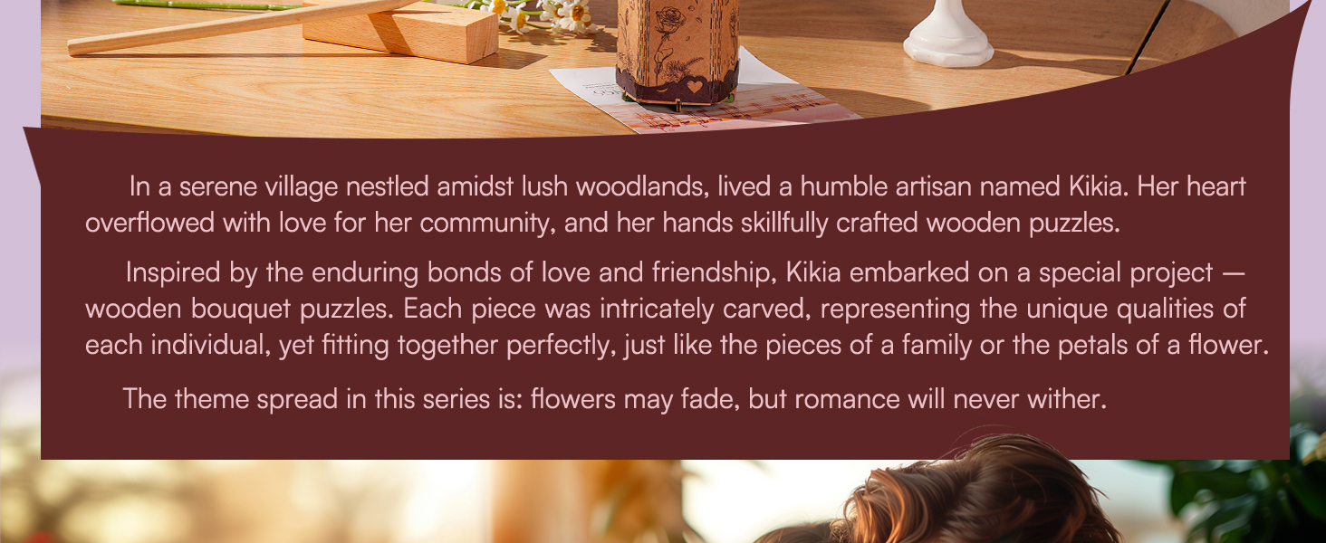 Title 2, ROBOTIME 3D Holzpuzzle Blumen Modellbausätze fü...