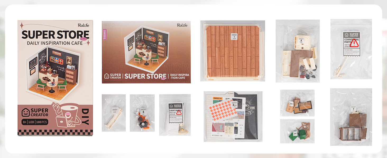 Title 5, ROBOTIME DIY Miniaturen Poppenhuis Kits Super C...