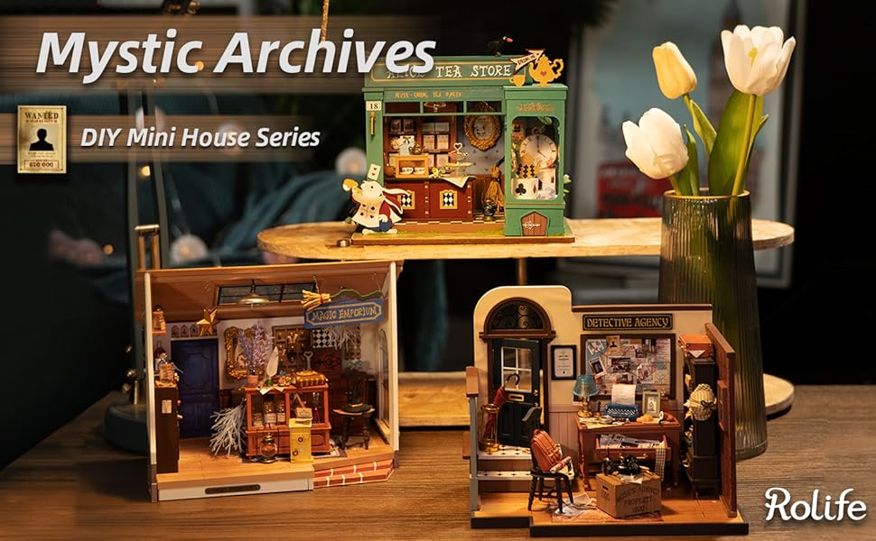 Rolife DIY miniature dollhouse kit book nook kit booknook tiny house kits mini house kits