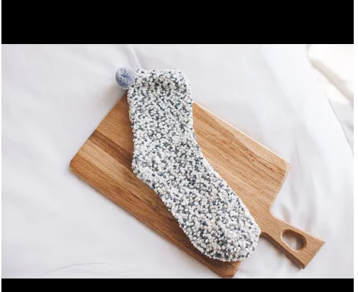 Cute Winter Hair Circle Christmas Socks Grey - Shop at LoveMi
