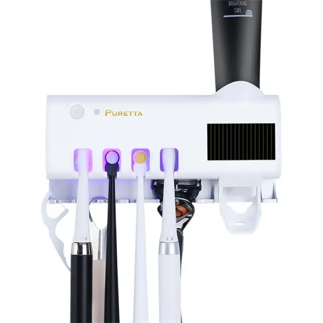 Multifunctional Toothbrush Household Toothbrush Sterilizing Drying Box Toothpaste Dispenser White - Shop at LoveMi
