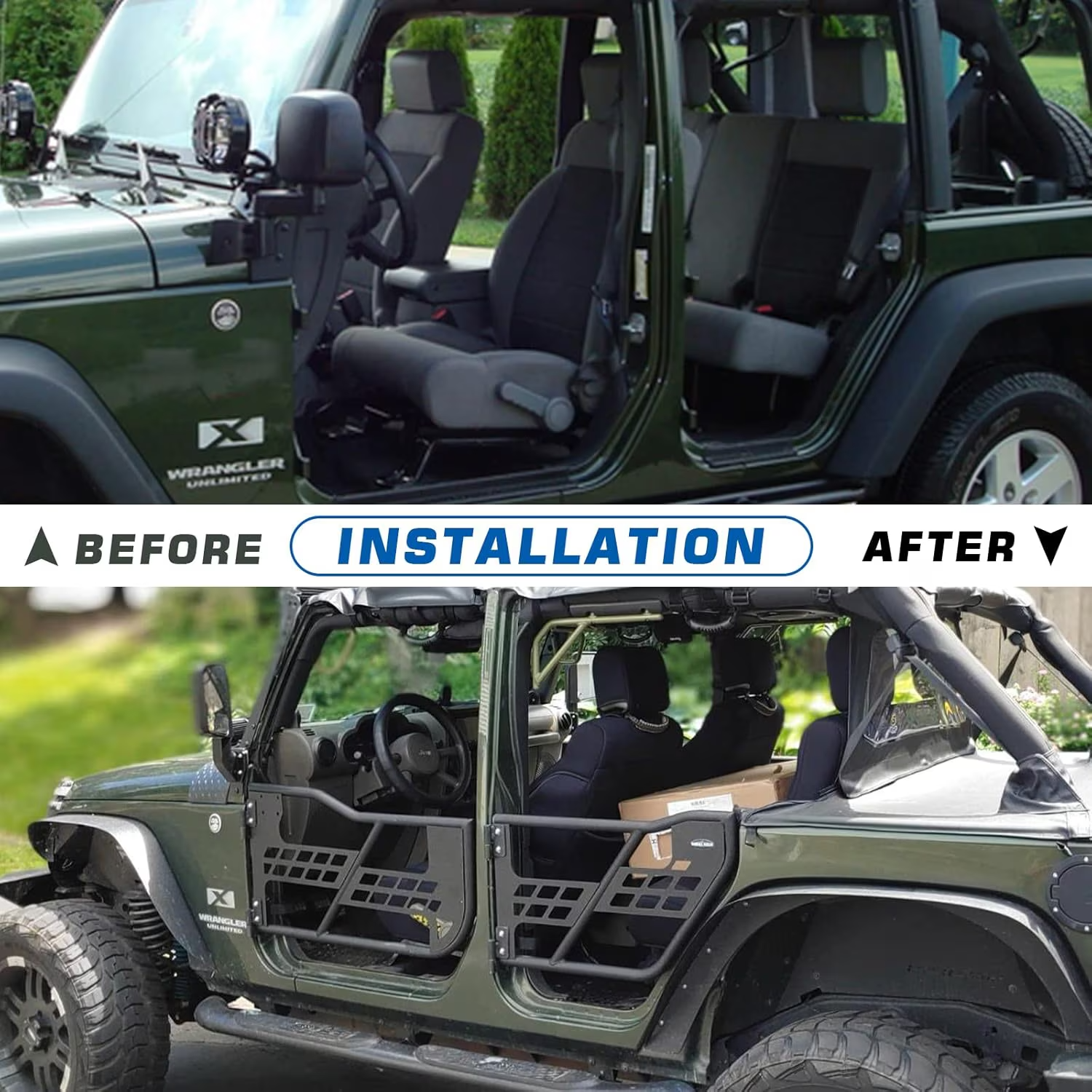 Steel Tubular Doors With Side View Mirror For Wrangler Jk Jku 4 Door 3 1850824552658243584