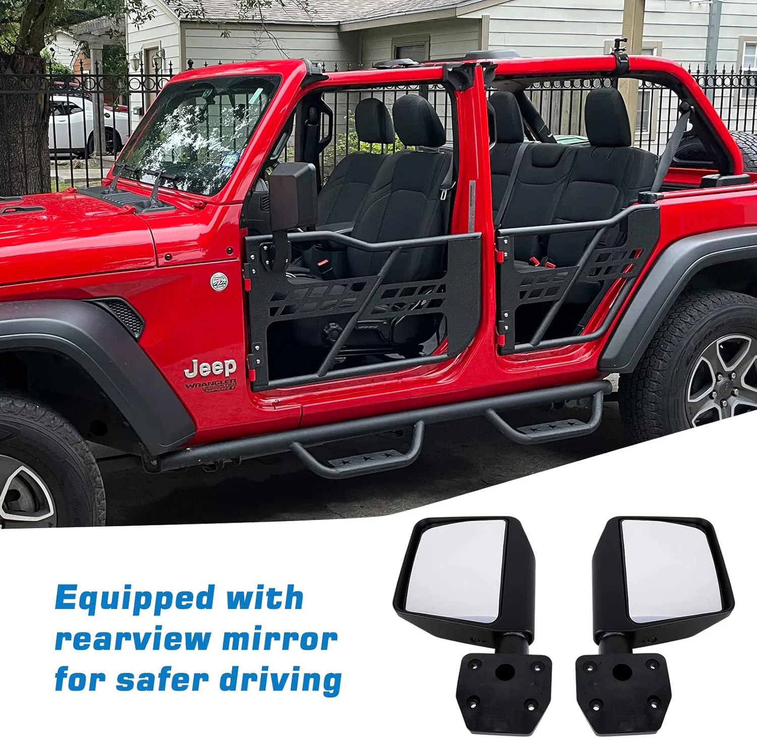 Steel Tubular Doors With Side View Mirror For Wrangler Jk Jku 4 Door 7 1850824560946188288