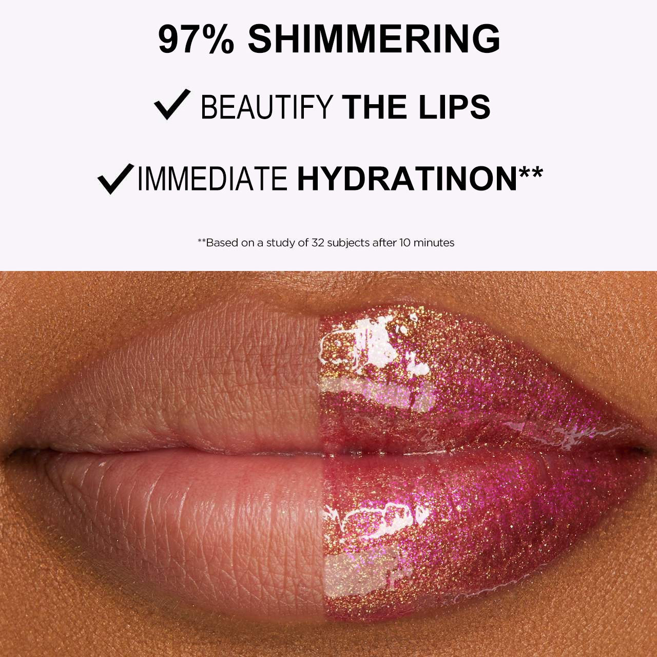 Title 7, PHOFAY Hydraterende Shimmer Lipgloss, voor glan...