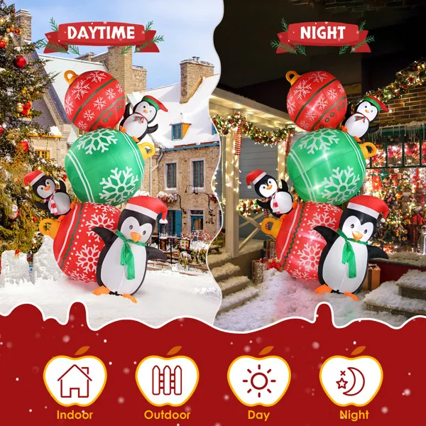 8.9ft Âú£ËØûÁêÉÂíå‰ºÅÈπÖ 8È¢óLEDÁÅØ ÊùüÂè£Ë¢ã Âú£ËØûÂÖÖÊ∞îË£ÖÈ•∞-25