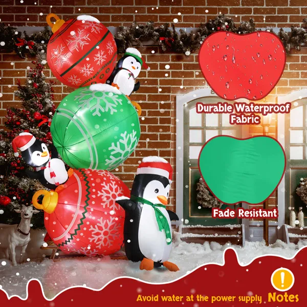 8.9ft Âú£ËØûÁêÉÂíå‰ºÅÈπÖ 8È¢óLEDÁÅØ ÊùüÂè£Ë¢ã Âú£ËØûÂÖÖÊ∞îË£ÖÈ•∞-26