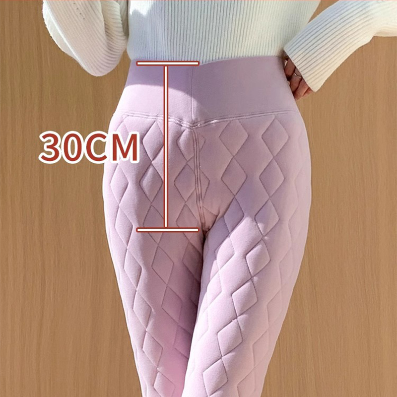 Теплые утолщенные кашемировые леггинсы, зимние брюки с ромбической строчкой, верхняя одежда, тонкие брюки с высокой талией, женская одежда