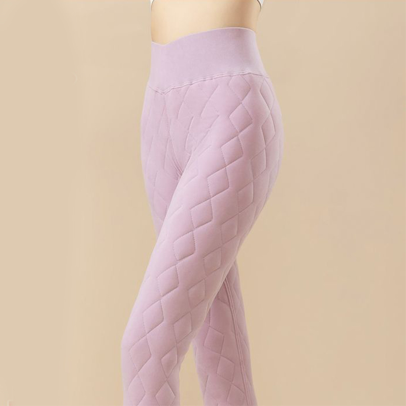 Теплые утолщенные кашемировые леггинсы, зимние брюки с ромбической строчкой, верхняя одежда, тонкие брюки с высокой талией, женская одежда