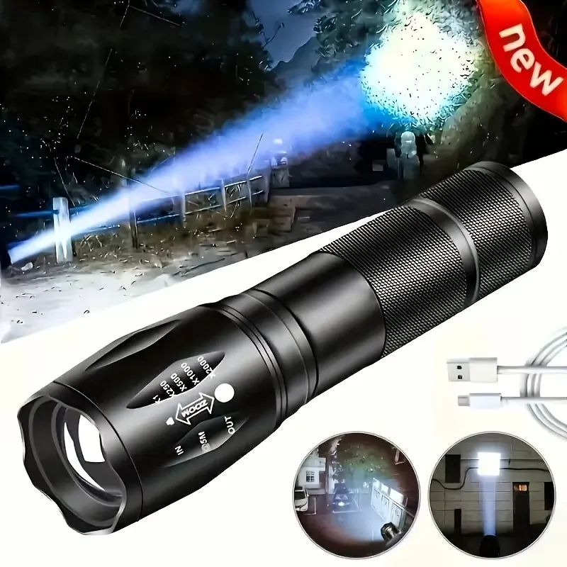 High Power LED Tactical Flashlight 5-Mode Light