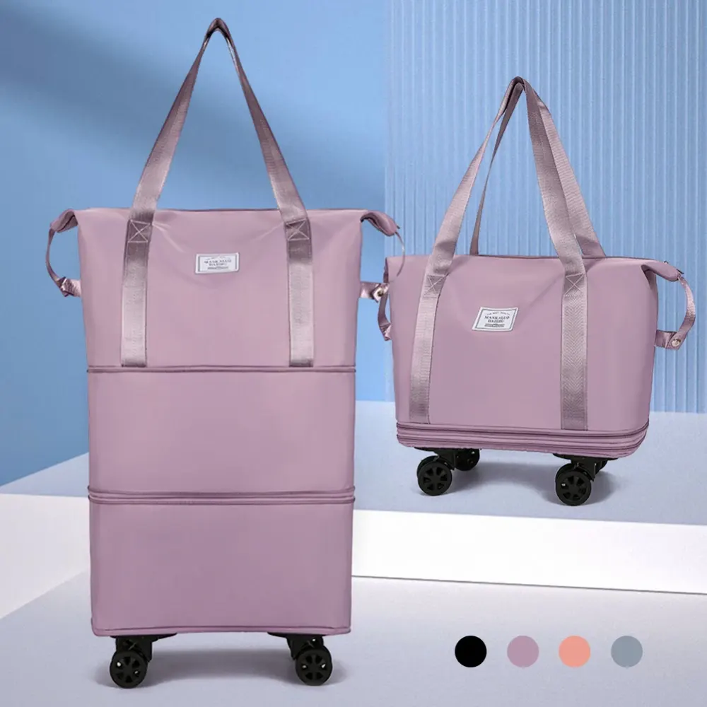 Folding Luggage Bags Expandable Rolling Duffle Pack with Wheel