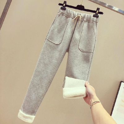 Title 3, Plus Velvet Sports Pants Thick Casual Loose Fit...