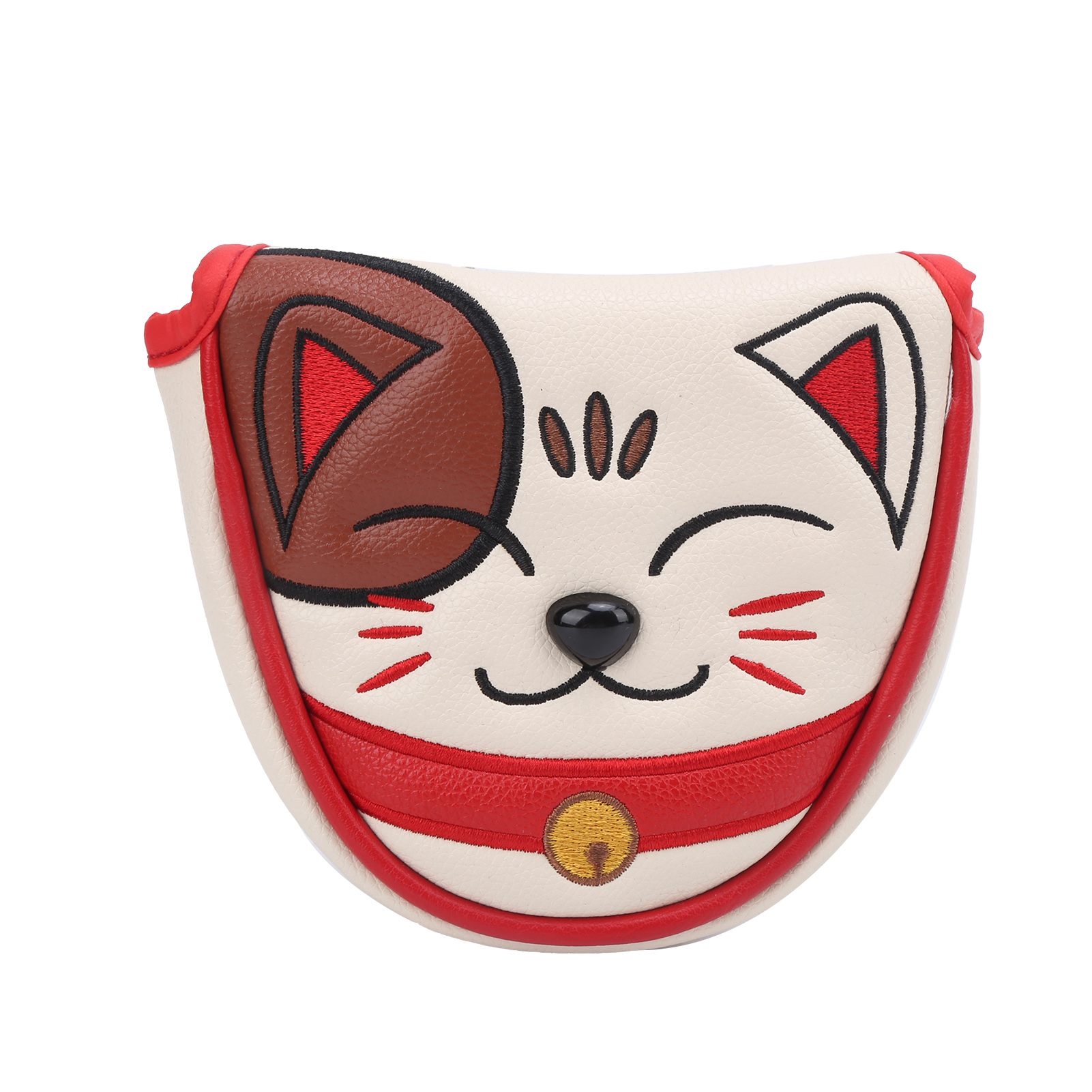 Lucky Cat Waterproof Golf Mallet Head Cover Club Center Putter Headcover Guard P - Picture 11 of 11
