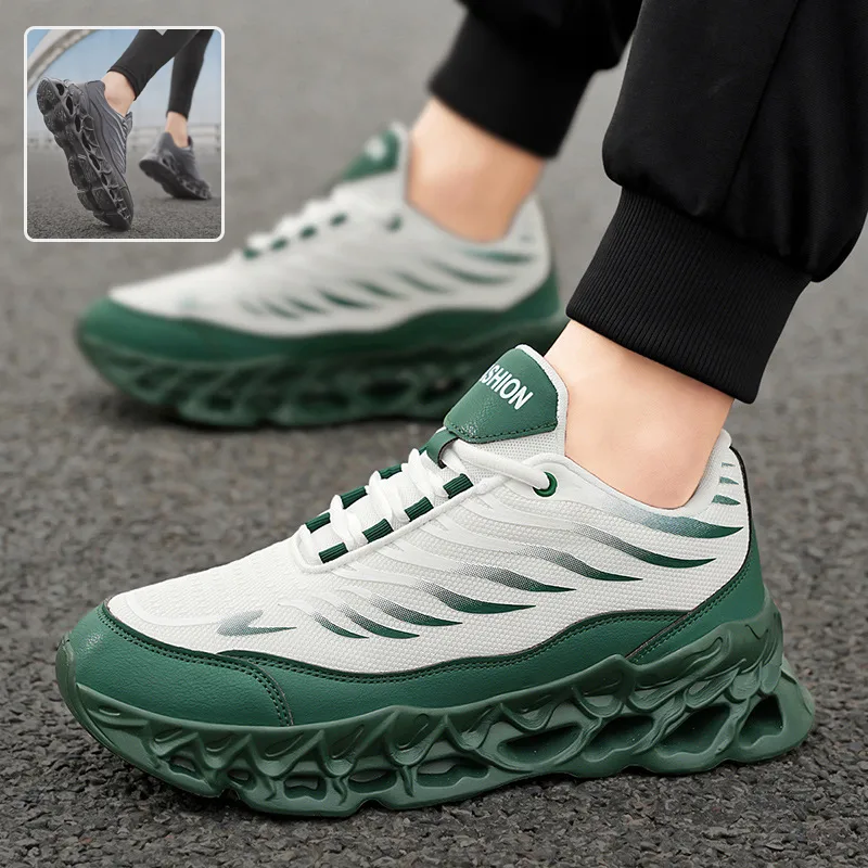 Men's Lace-up Sneakers Thick-soled Daddy Vulcanized Shoes Outdoor Running