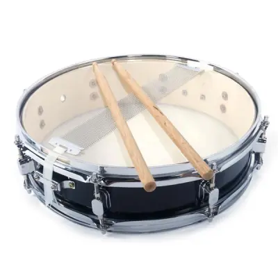 13x3.5 Inch Black Snare Drum, Drum Stick, Drum Key, Strap
