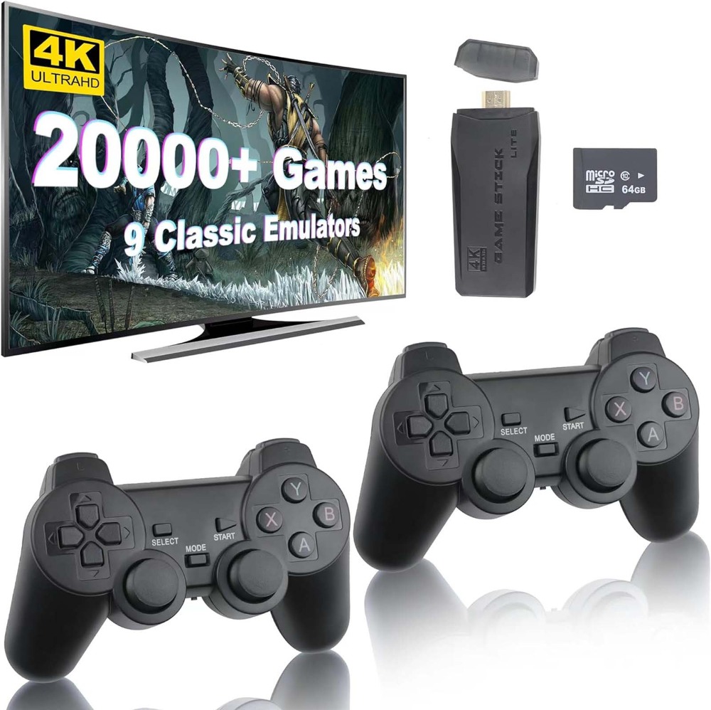 M8 Portable Mini Gamepad, Plug & Play, With 2 Wireless Controllers And A 64G Micro SD Card, HDTV Game Console - Image 14