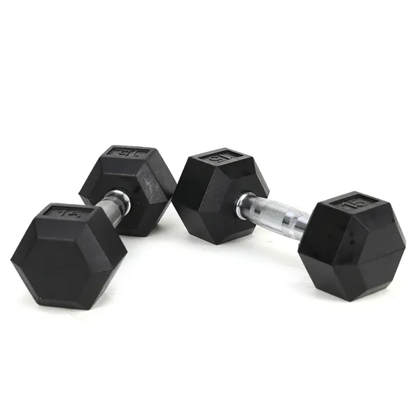 15LB 2 HDRS Rubber Coated Solid Cast