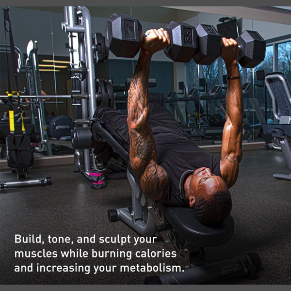20LB 2 HDRS Rubber Coated Solid Cast Iron Dumbbells, Not Shipped On Weekends - Image 8