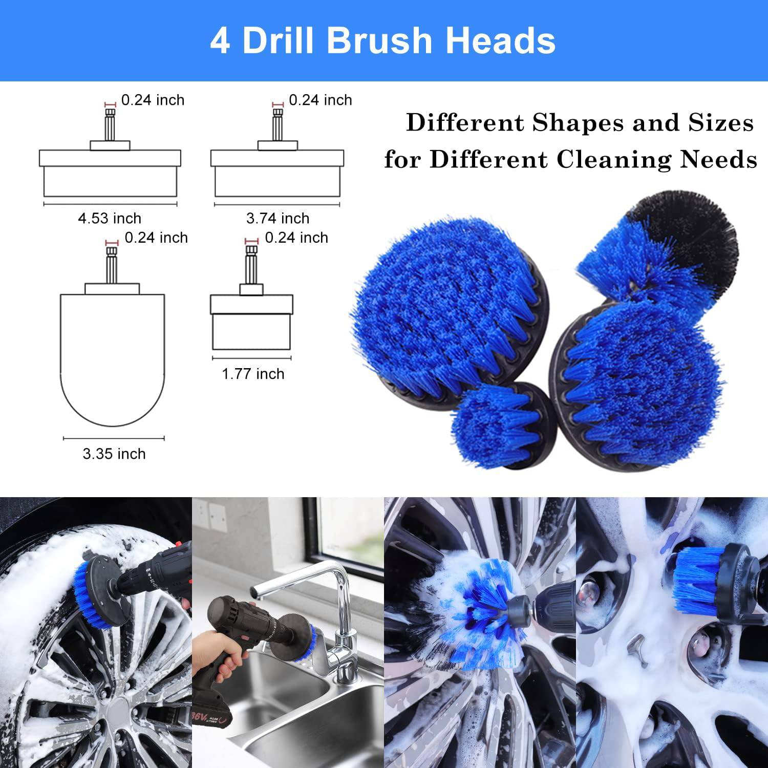 26Pcs Car Detailing Brush Set Drill Not Include - Image 3
