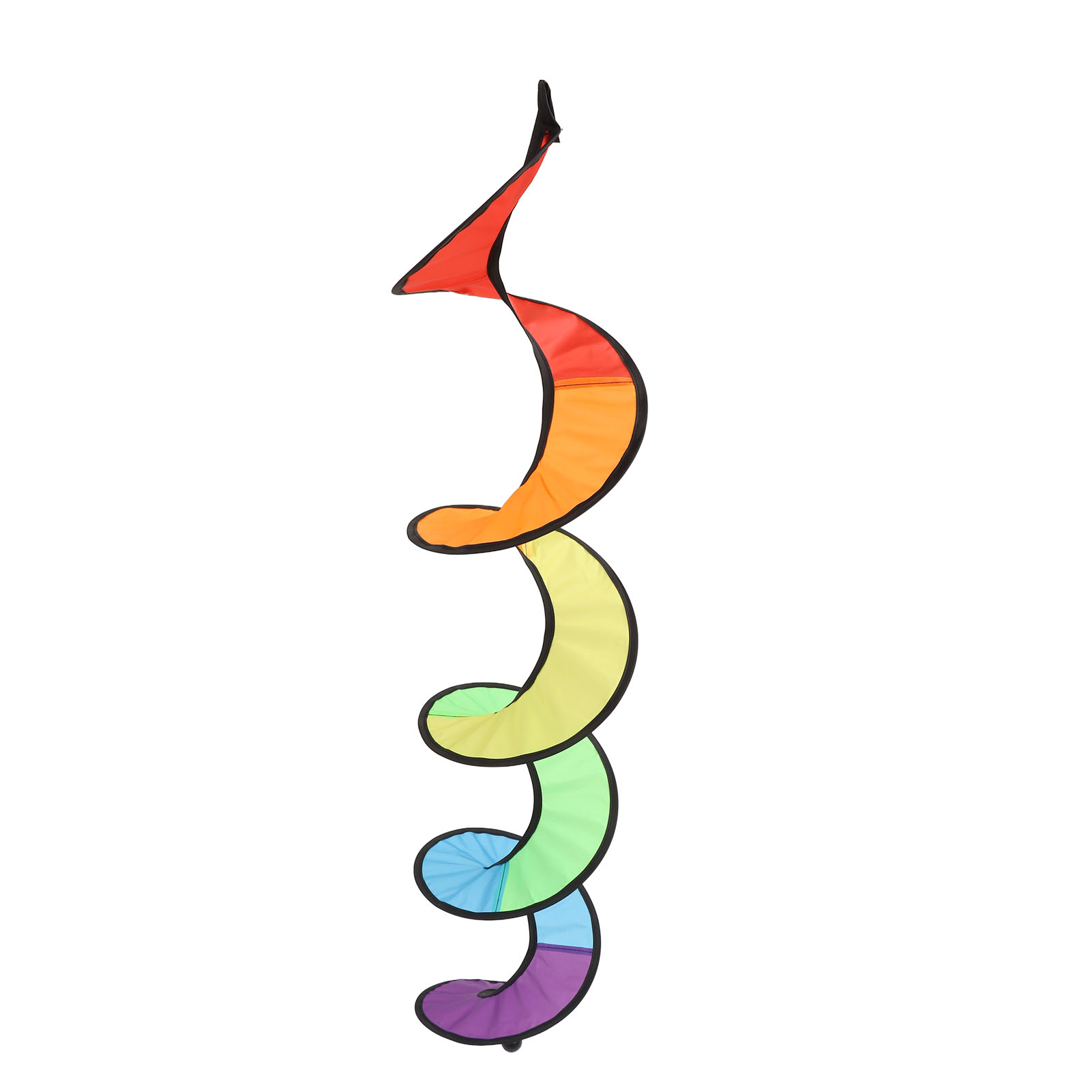 Wind Spinner Foldable Colorful Spiral Rainbow Wind Sculpture Spinner Hanging Curly Spinner Yard Garden Decoration 