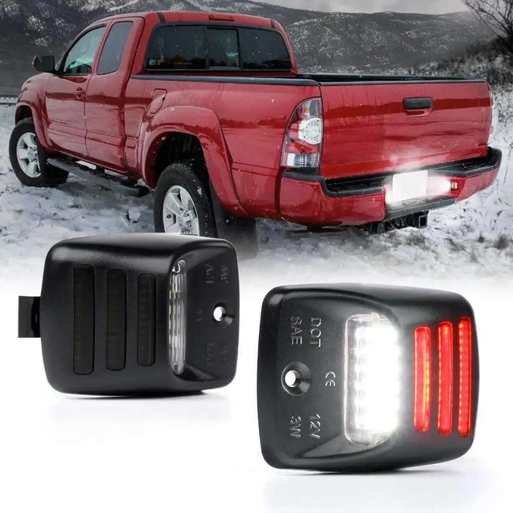 2x RED OLED TUBE LED License Plate