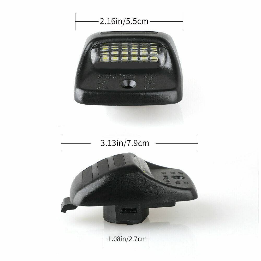 Direct-fit red LED license plate light mounted on 2005-2015 Toyota Tundra