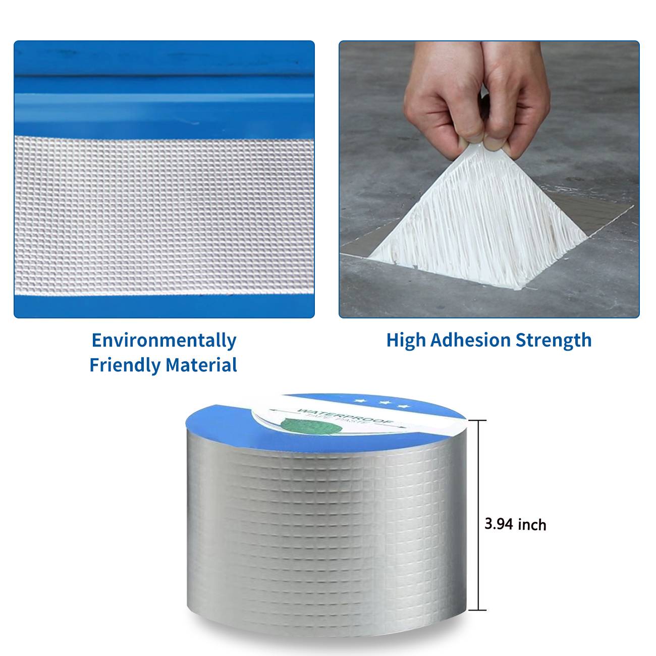 Waterproof Butyl Aluminum Foil Tape For RV Repair Glass Repairs Roof Patching — foto 24