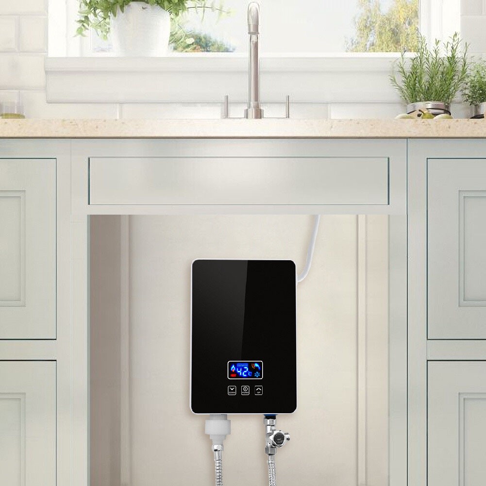 Electric Tankless Instant Water Heater Boiler For Kitchen Bathroom Caravan — image 5