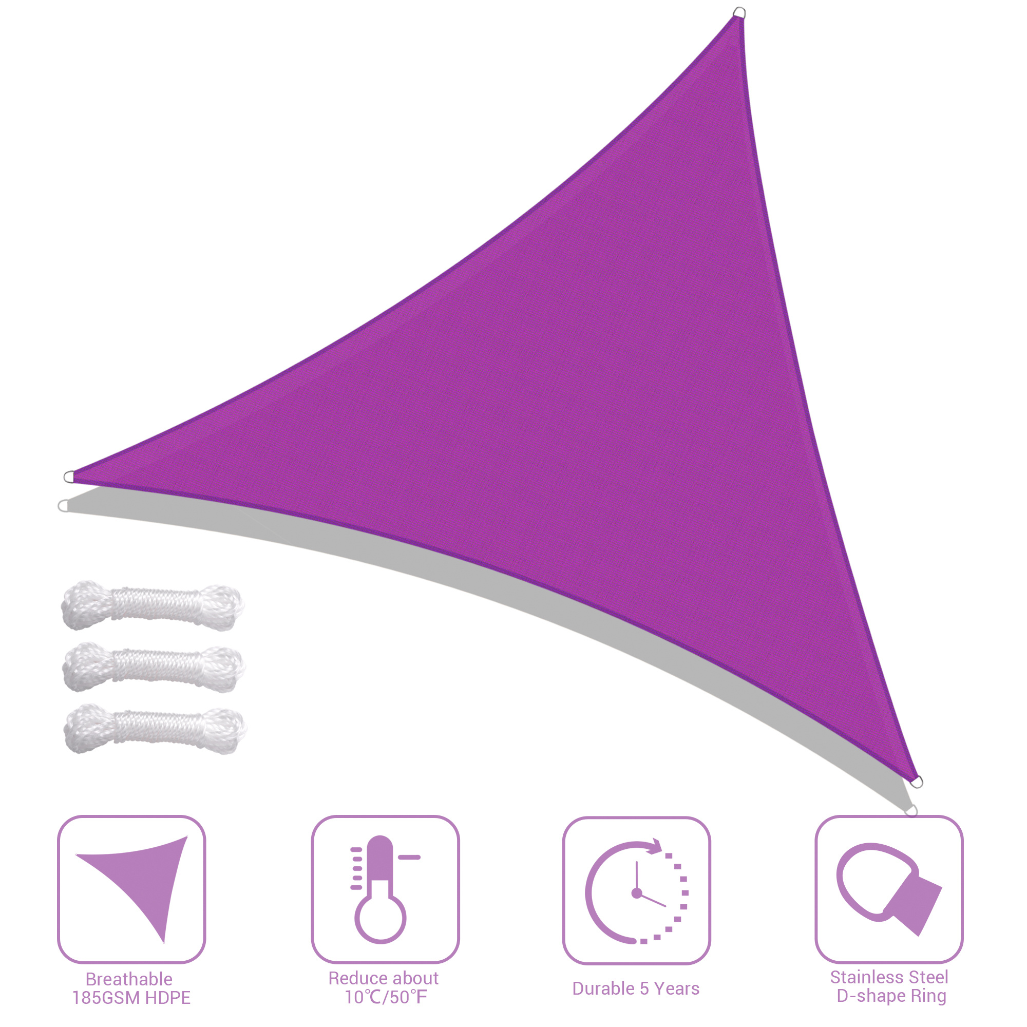 Triangle Sun Shade Sail Sun Shade Awning Canopy