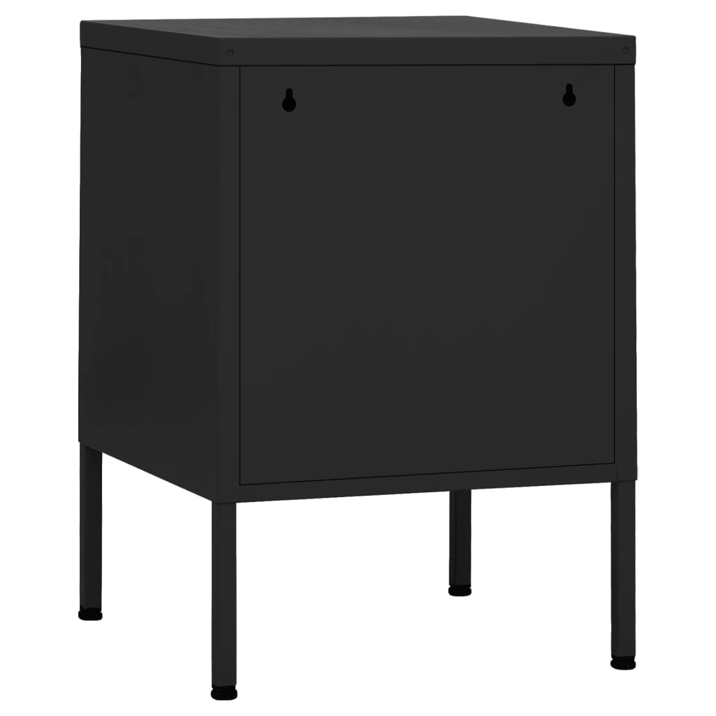 vidaXL natborde 2 stk. 35x35x51 cm stål sort
