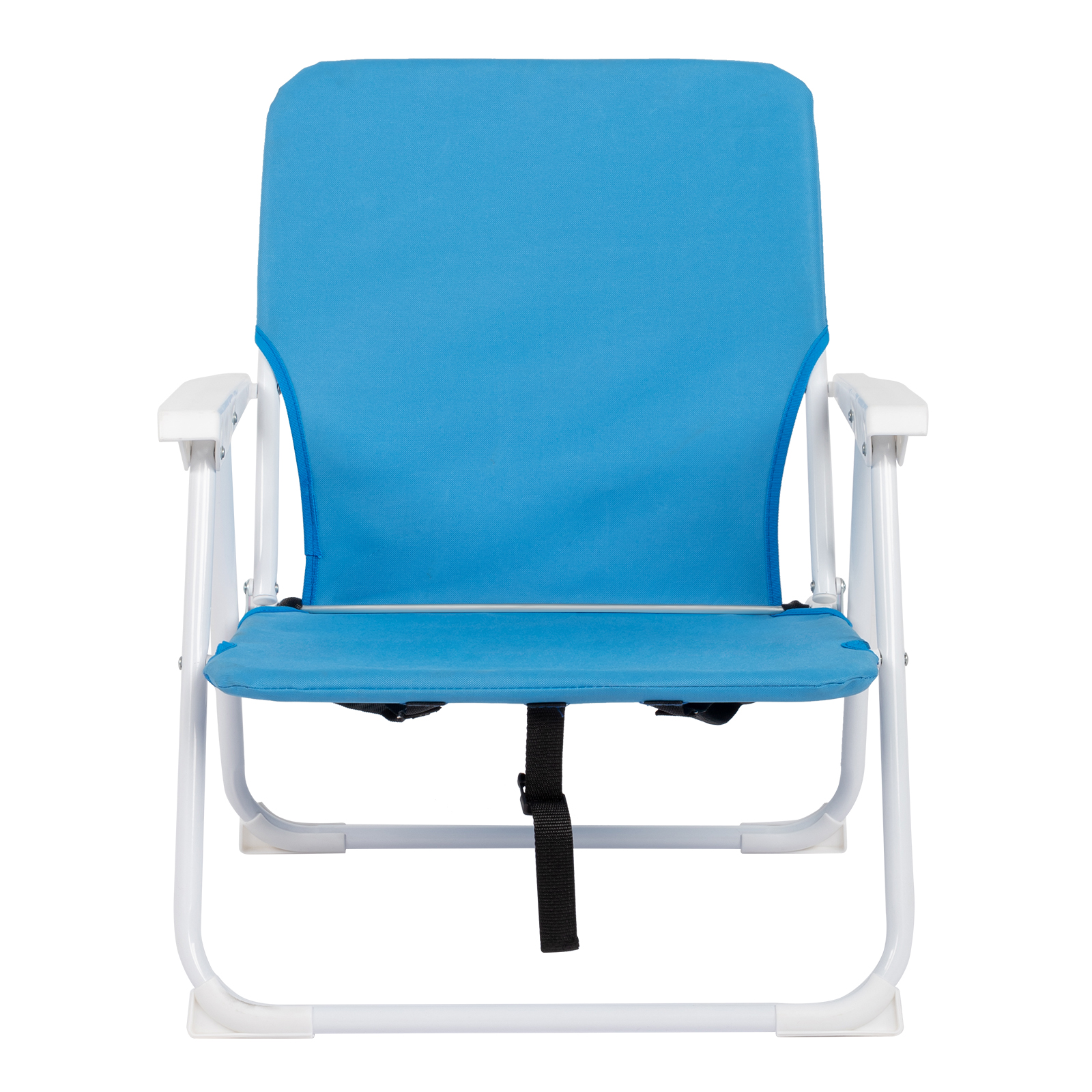 Chaise de plage pliante Oxford bleue avec por...