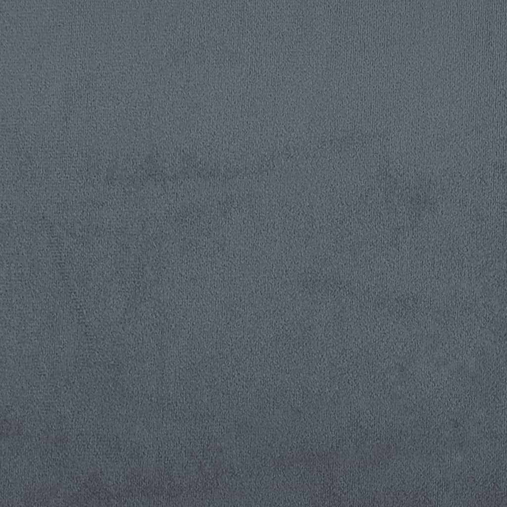 vidaXL Pat box spring cu saltea, gri închis, 80x200 cm, catifea