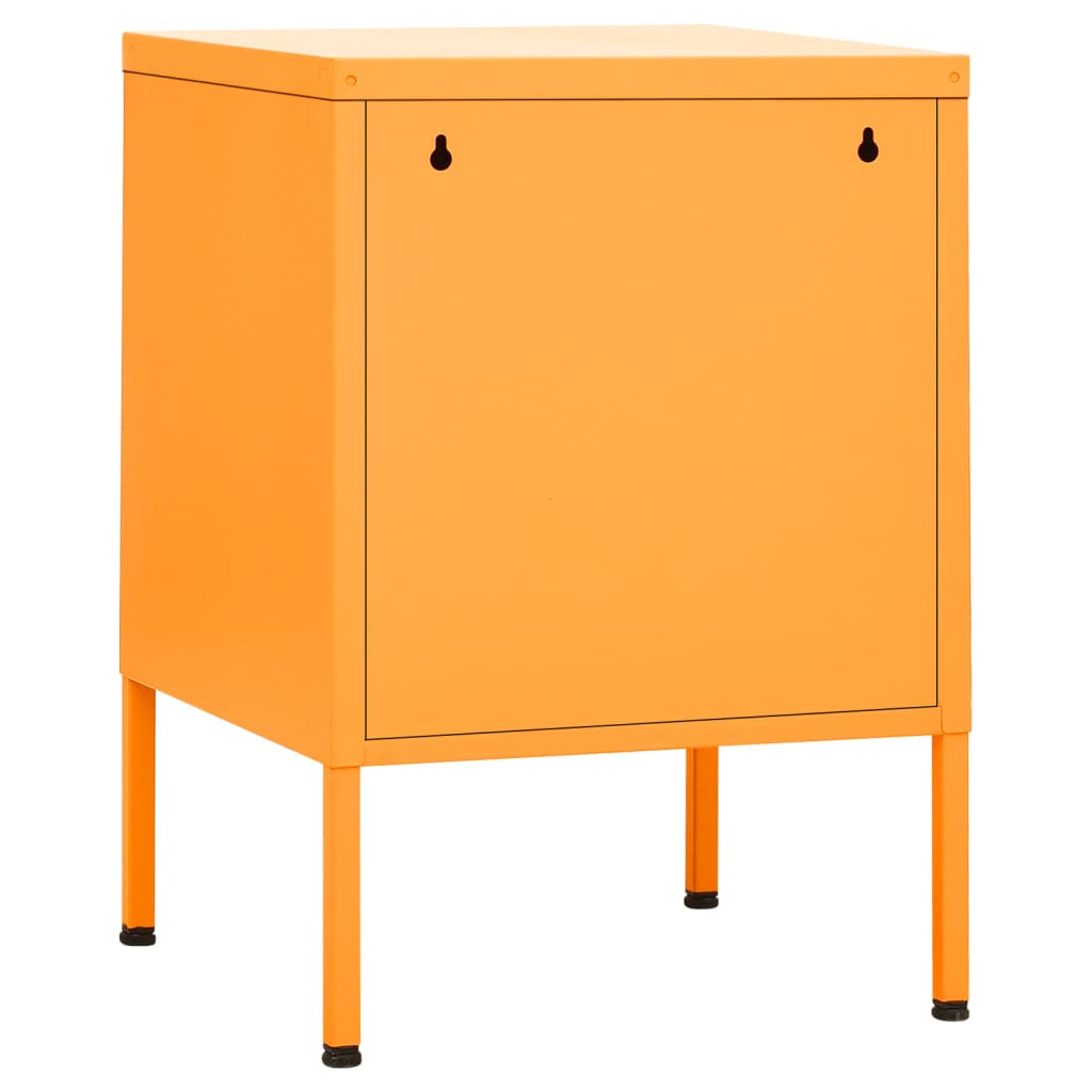 vidaXL natborde 2 stk. 35x35x51 cm stål sennepsgul