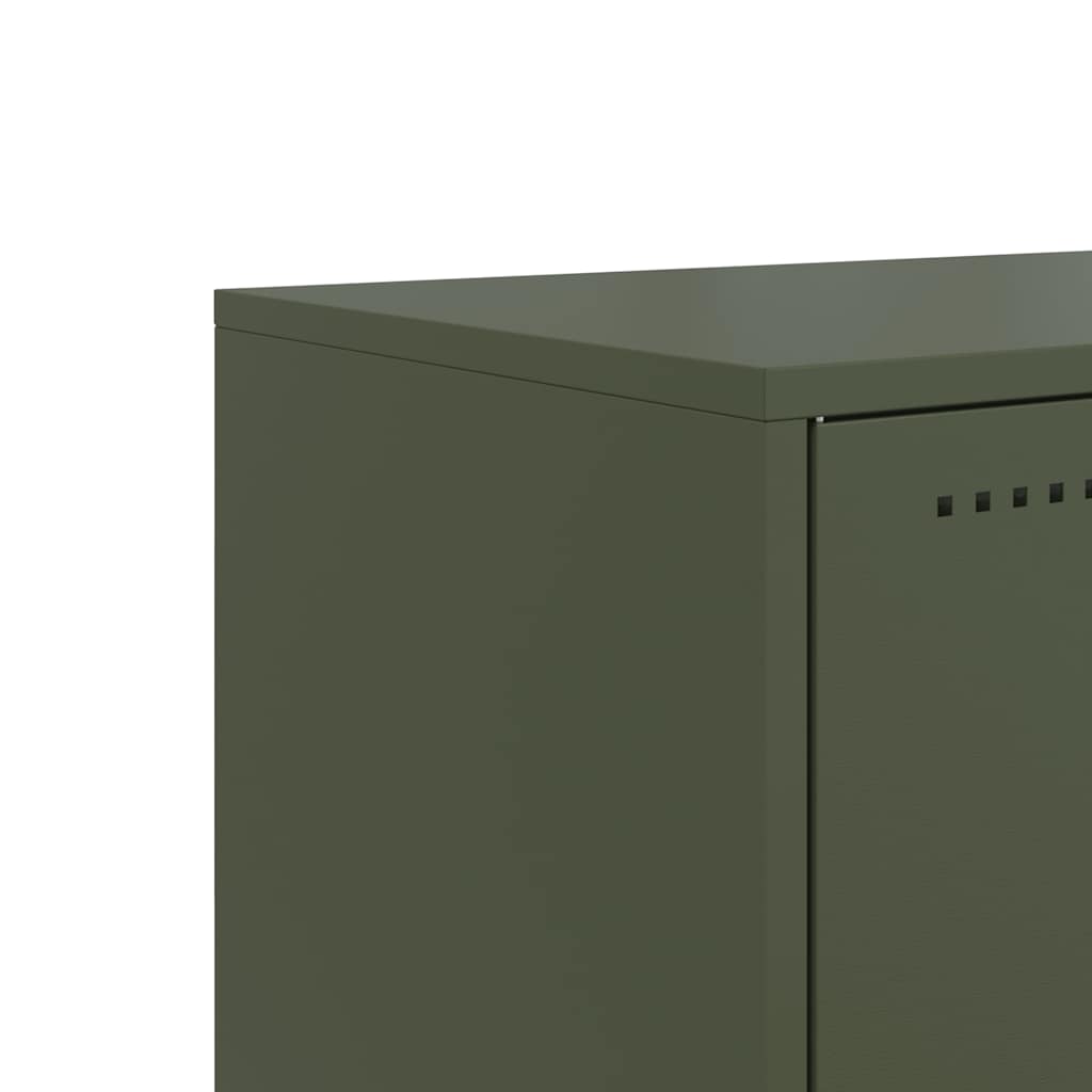 vidaXL Dulap TV, verde măsliniu, 100,5x39x60,5 cm, oțel