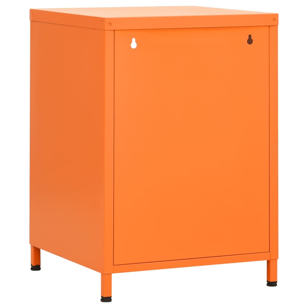 vidaXL natborde 2 stk. 35x35x51 cm stål orange