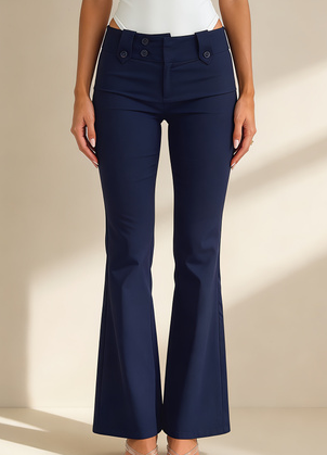 Women's American Retro High-Waisted Slimming Flared Casual Pants