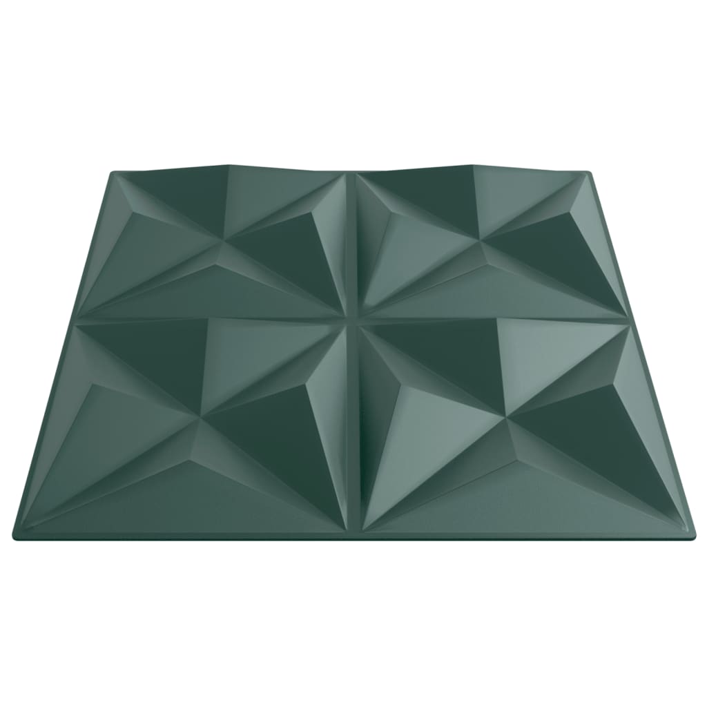 vidaXL Seinäpaneelit 24 kpl vihreä 50x50 cm XPS 6 m² origami