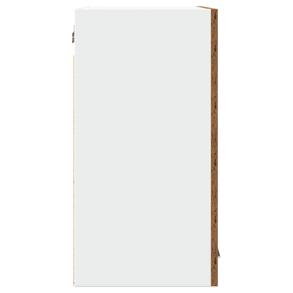 vidaXL keittiön seinäkaappi lasiovella Vanha puu 60x31x60 cm